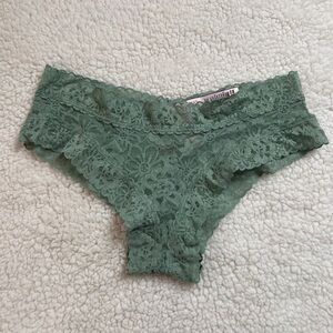 NWT Victoria's Secret Green Lace Cheeky